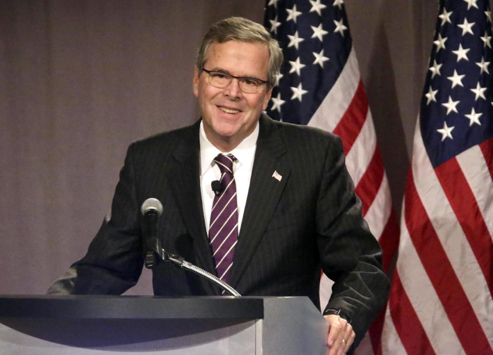 FILE - In this Feb. 18, 2015 file photo, former Florida Gov. Jeb. Bush speaks in Chicago. As Florida’s governor, Jeb Bush was among the nation’s most ...